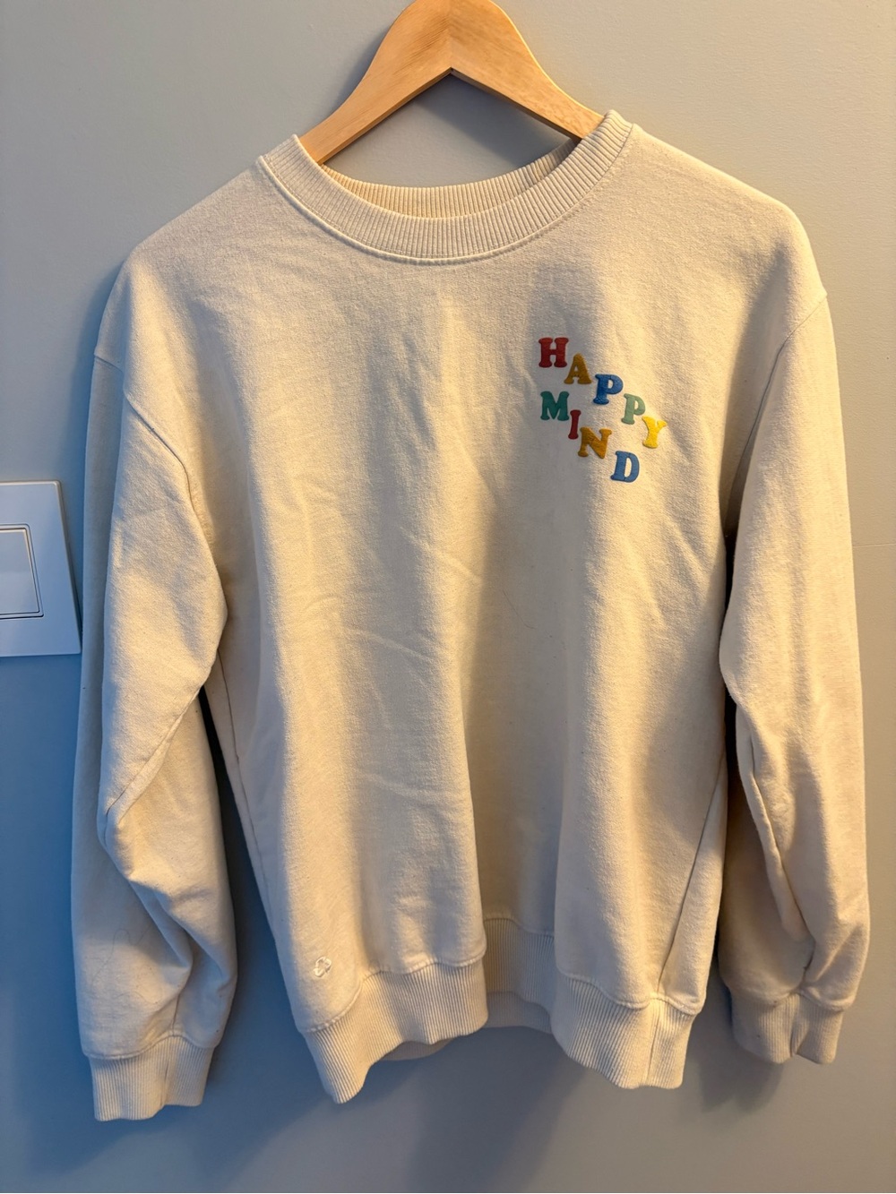 Happy Mind Cream Crewneck Sweatshirt